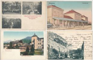 32 db RÉGI történelmi magyar város képeslap vegyes minőségben / 32 pre-1945 historical Hungarian town-view postcards in mixed quality