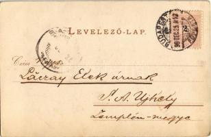 1898 (Vorläufer) Budapest I. Dísz tér, Honvéd szobor. Rigler részv. társ. litho (EK)