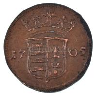 1705. X Poltura Cu "II. Rákóczi Ferenc" (7,32g) T:XF,VF Hungary 1705. X Poltura Cu "F...