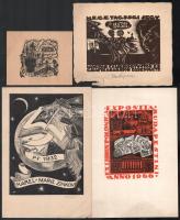 10 db ex libris klf témában és technikákkal