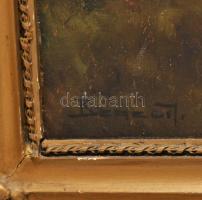 Beregi J jelzéssel: Erdő. Olaj, vászon, sérült. Dekoratív, sérült fakeretben. 60x80 cm