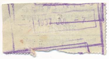 Diósgyőr ~1920. 10f "Diósgyőri Vas- és Acélgyár hús- és pékárujegy" bélyegzésekkel, sárga ...