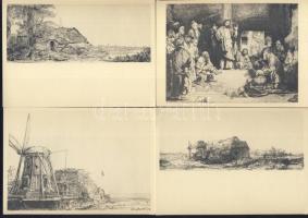 Rembrandt grafikák - 7db régi lap