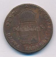 1849NB 3kr Cu látványos, szép lapkahibával! T:XF két darab részben fúrt ly., ph.
Adamo B2