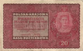 Lengyelország 1919. 5M, 20M, 100M T:III,III/IV