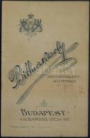 cca 1890 Rendőr keményhátú fotója , Bittner Károly   fényképész műterme, Budapest / Policeman vintag...