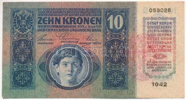 1915. 10K "1042 059026" piros "MAGYARORSZÁG" felülbélyegzéssel T:XF 
Adamo K11
