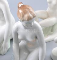 7 darab Aquincum akt figura, különböző modellek, egyik jelzés nélkül, m: 22 cm alatt, kis kopással