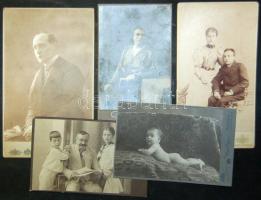 cca 1880-1900 5 db nagyméretű keményhátú fotó klf. magyar fényképészek műtermáből / 5 large vintage p hotos