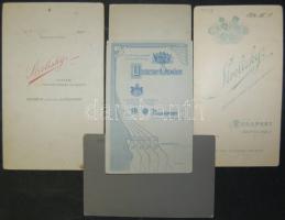 cca 1880-1900 5 db nagyméretű keményhátú fotó klf. magyar fényképészek műtermáből / 5 large vintage ...