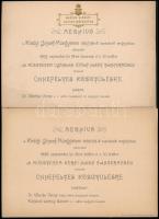 1897-98 A Királyi József Műegyetem tanévének megnyitására szóló két díszes meghívó