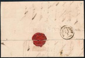 1860 10kr II perfectly central stamp on cover with content "KLAUSENBURG" 1860 10kr II töké...