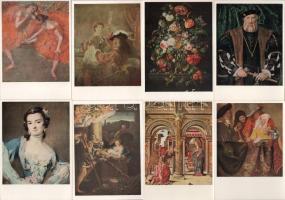 Meisterwerke der Dresdner Gemäldegalerie / A Drezdai képtárból 4 db modern kiadvány művészlapokkal