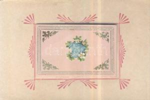 Bouquet mechanic card litho Emb. (EK)