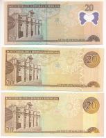 Dominikai Köztársaság 2001-2009. 20P (3xklf) T:UNC,AU
Dominican Republic 2001-2009. 20 Pesos Oro (3...