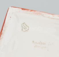 Drasche 2 darab könyvön ülő bagoly figura. Jelzett, hibátlan, m: 7 cm