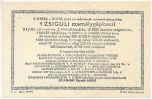 1979. "Márka Sorsjegy" I. osztályú sorsjegy T:AU