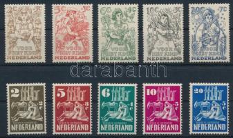 Hollandia 1949-1950 Mi 546-550 + 558-562 (Mi EUR 100,-)