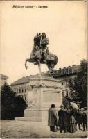 Szeged, Rákóczi szobor. Grünwald Hermann kiadása (lyukak / pinholes)