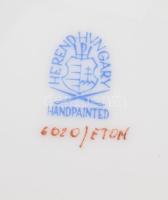 Herendi Eton mintás ékszertartó szelence, nyúl fogóval, jelzett, hibátlan, 5x5x6 cm