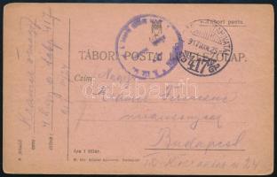 1917 Tábori posta levelezőlap M. Kir. (...) + TP 417