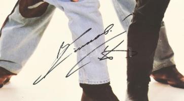 cca 1990 Első Emelet - Kis generáció poszter, rajta az albumon közreműködő zenészek aláírásaival: Bo...