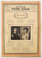 1915 Az Esztergomi Friss Ujság aug. 11- i száma, címlapon Károly trónörökös és Zita hercegné képével és üdvözlésükre írt verssel beszakadással