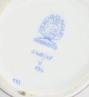 Herendi Apponyi multicolor mintás tejkiöntő. Jelzett, hibátlan, 13,5x7 cm