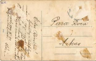 1918 Sósmező, Poiana Sarata; Cascada Caraslau / Karaszló vízesés / waterfall (ragasztónyom / glue ma...