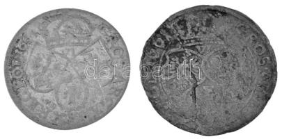 Lengyelország 1661TL-B 6gr Ag "II. János Kázmér" (2db) T:F
Poland 1661TL-B 6 Groszy Ag &q...