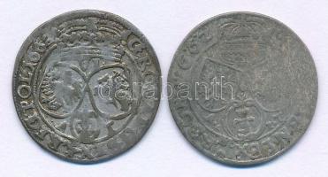 Lengyelország 1662AT 6gr Ag "II. János Kázmér" (2db) T:F
Poland 1662AT 6 Groszy Ag "...