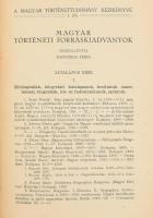 Bartoniek Emma: A magyar történeti forráskiadványok. Összeáll.: - -. A magyar történettudomány kézikönyve. I. köt. 3/B. [Bp., 1929, Magyar Történelmi Társulat], 203 p. Átkötött félvászon-kötés, kissé kopott borítóval, a címlap hiányzik.