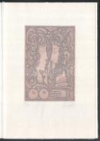 Kass János/Jékely Zoltán: Az utolsó szó keresése. Kass Jánor rézkarcaival illusztrált. Bp., 1985, He...
