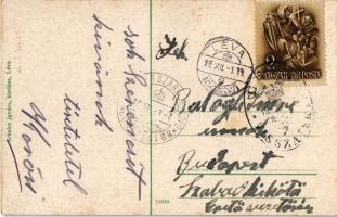 Léva, Levice; Levicky hrad / várrom. Schulcz Ignác kiadása / castle ruins + "1938 Léva visszaté...