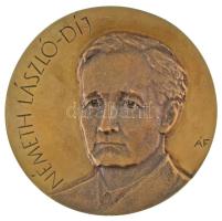 Ágh Fábián Sándor (1954- ) DN Németh László-díj egyoldalas, öntött bronz plakett, peremén Ágh 20/4 jelzéssel (80mm) T:AU