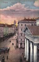 Triest piazza della Borsa with tram