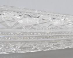 Kristály kürt. Jelzés nélkül, hibátlan, dobozában, h: 40 cm