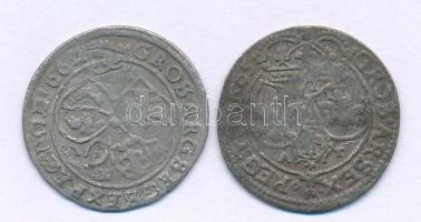 Lengyelország 1664AT-1665AT 6gr Ag "II. János Kázmér" (2db) T:F
Poland 1664AT-1665AT 6 Gr...