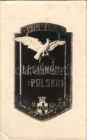 1914-1916 Legionom Polskim Stryj / WWI K.u.K. military, Polish Legion. photo + "K.u.K. Etappentrainzug 35/II." (vágott / cut)