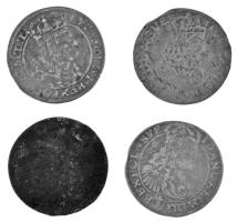 Lengyelország ~1660-1670. 6gr Ag &quot;II. János Kázmér&quot; (4db, 2xklf: TT és TL-B) T:F Poland ~1660-1670. 6 Groszy Ag &quot;Johann Kasimir II&quot; (4pcs, 2xdiff: TT &amp; TL-B) C:F