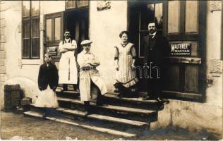 1913 Hizsnyó, Hisnyóvíz, Chyzné (Gömör-Kis-Hont); üzlet "Mauthner magvak a legjobbak" reklámmal / shop. photo (EK)