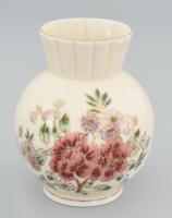 Zsolnay virágmintás váza. Jelzett, hibátlan, m: 12,5 cm