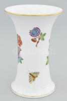 Herendi Viktória mintás váza. Jelzett, kézzel festett, hibátlan, m: 15,5 cm