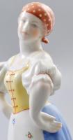 Herendi háziasszony. Restaurált lábbal. Jelzett, m: 23,5 cm