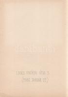 Kocsis Imre (Makó, 1940 - Szentendre, 2015; festő, grafikus) ülő, íróasztali dedikált portréja a vel...