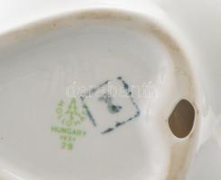 Hollóházi Hajnalka és Erika mintás tálkák, jelzett, hibátlan, h: 13-18,5 cm