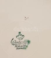 Bavaria dúsan aranyozott reggeliző szett, jelzett, minimális kopással, d: 19,5 cm