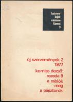 Korniss Dezső: ,,Rezeda 9". A Rablók meg a Pásztorok. (Kiállítási katalógus). A Hatvany Lajos Múzeum Füzetei No. 3. Szerk.: Kovács Ákos. Hatvan, 1977, Hatvany Lajos Múzeum, 31+(1) p. Benne Hegyi Loránd, Keserű Katalin, Kormos István írásaival. Kiadói papírkötés, kissé koszos borítóval, belül jó állapotban.