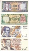 Ecuador 1986-1999. 500S-10.000S (4xklf) T:UNC,AU Ecuador 1986-1999. 500 Sucres - 10.000 Sucres (4xdiff) C:UNC,AU