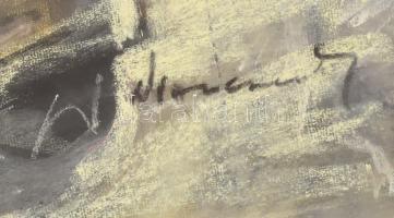 Nimcsevity Anna (1957-): 20-as évek. Pasztell, papír, jelzett. Szakadással, 45,5×54,5 cm